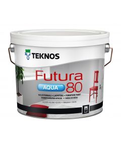 Futura  Aqua 80 Puolikiiltävä kalustemaali puulle ja metallille 2.7L