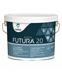 Futura  Aqua 20 Puolihimmeä kalustemaali puulle ja metallille 2,7L