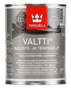 Valtti Kaluste- Ja Terassiöljy Kelonharmaa 0,9L