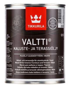 Valtti Kaluste- Ja Terassiöljy Musta 0,9L